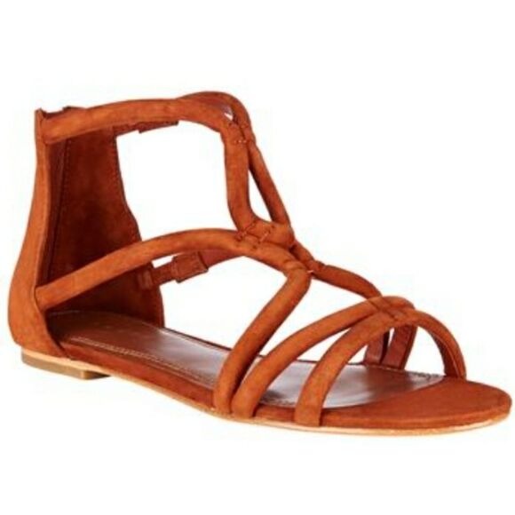 Sandro Angela Gladiator Suede Sandal Sz 38 - Picture 1 of 1